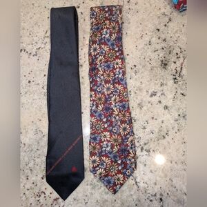 Tie Set - Blue "S.A. Lumber Miller Association" and Gorgeous Floral Pattern
